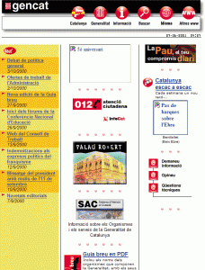 Web de la Generalitat de Catalunya (2001)